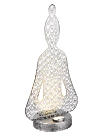 Globo lighting Solarleuchte "SOLARLEUCHTE METALL SILBERFARBEN, 1XLED" in silver