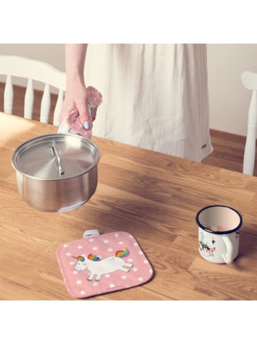 Mr. & Mrs. Panda Topflappen Einhorn Happy ohne Spruch in Rot Pastell