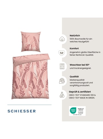 Schiesser Renforcé-Bettwäsche-Set Annic in Rosa
