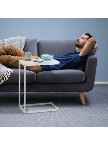 relaxdays Beistelltisch in Weiß - (B)30 x (H)60 x (T)45 cm