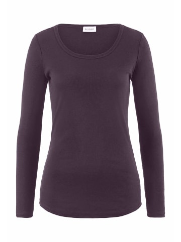 Hessnatur Softrib Longsleeve in dunkle traube