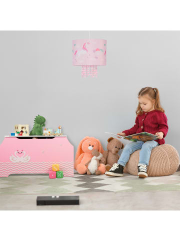 relaxdays Hängelampe "Einhorn" in Rosa - (H)158 x Ø 35 cm
