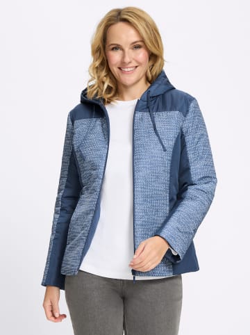Sieh an! Steppjacke in jeansblau-ecru-bedruckt