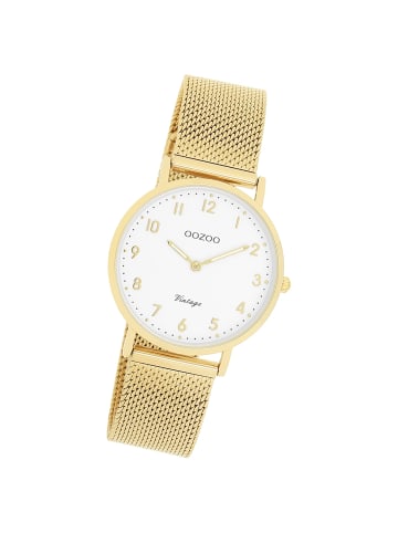 Oozoo Analog-Armbanduhr Oozoo Vintage Series gold mittel (ca. 32mm)