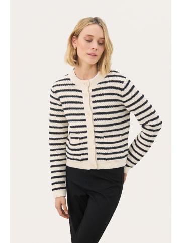 PART TWO Strickjacke ElmiePW Gerade Passform in Dark Navy Stripe