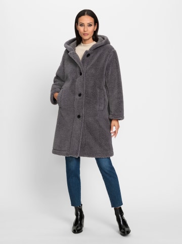 Heine Fleecemantel in anthrazit