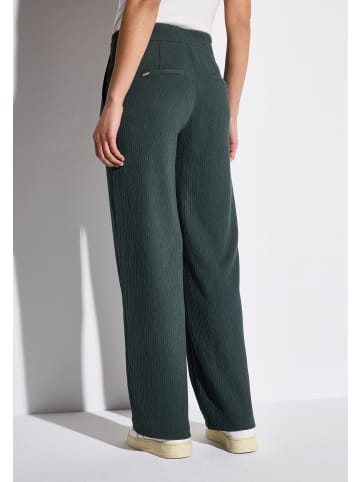 Street One 'Wide Leg Hose mit Struktur' Grün