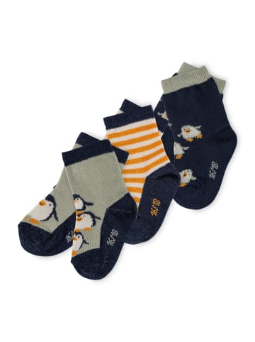 Sigikid Sockenset 3er Polar Friends in Dunkelblau/Orange/Grün