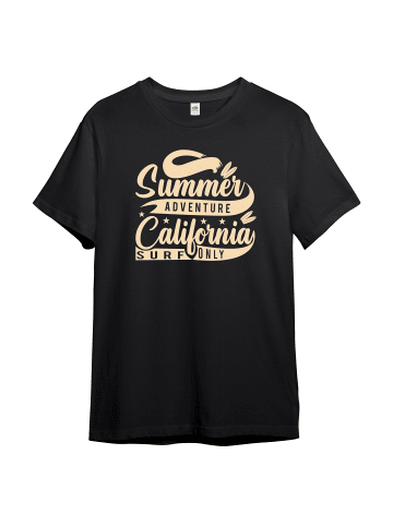 PAULGOS Herren T-Shirt, Summer Adventure in Schwarz