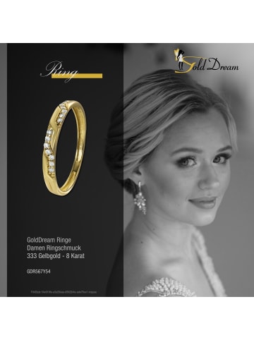 GoldDream 333 Gelbgold - 8 Karat Damen Ringe Glamour Fingerring  54 (17,2)