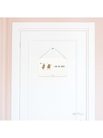 Mr. & Mrs. Panda hängeschild Bienen Paar mit Spruch in Weiß