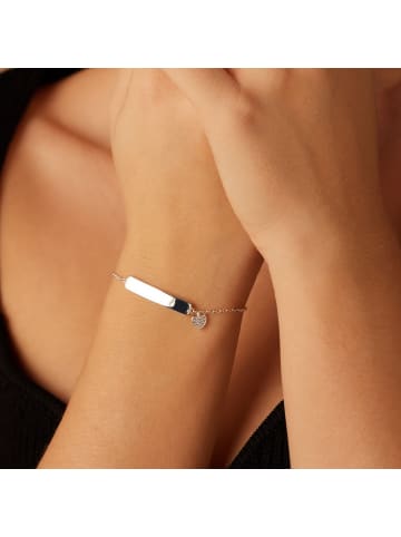 Lucardi 925 Silber Armband  Herz