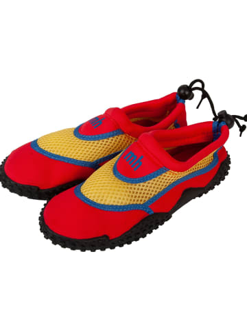 mh michael heinen Kinder Strandschuhe, Neopren, Badeschuh, in rot-gelb-blau