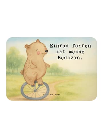 Mr. & Mrs. Panda Magnet Bär Einrad fahren Design mit Spruch in Weiß