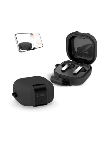 TechProtect Slim Hook Case Galaxy Buds 4 / 4 Pro Schwarz