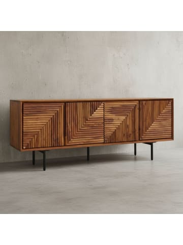 KADIMA DESIGN Lowboard | Sheesham, 140x33x54cm, 4 Türen