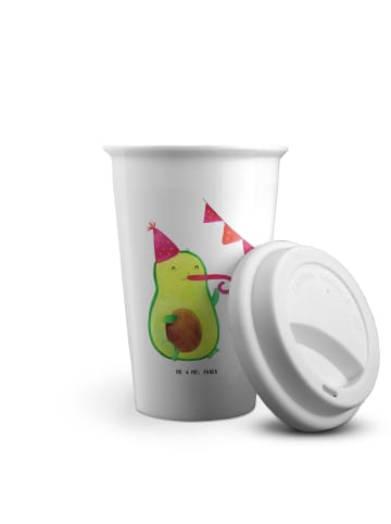 Mr. & Mrs. Panda ToGo Kaffeebecher Avocado Geburtstag ohne Spruch in Weiß