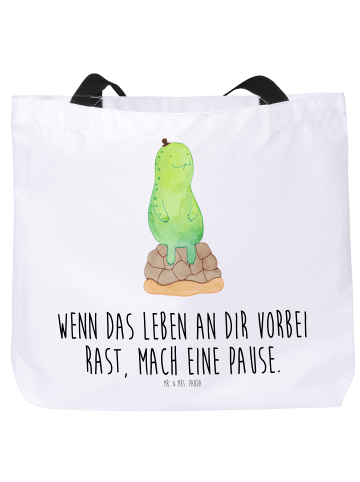 Mr. & Mrs. Panda City-Shopper Schildkröte Pause mit Spruch in Weiß