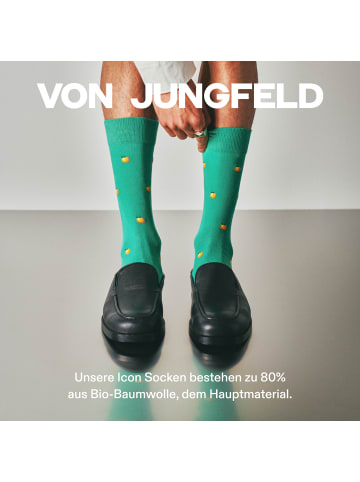 von Jungfeld Motivsocken FRUITY ICONS in Orange - Jade Green