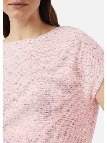 comma CI Strickpullover kurzarm in Pink-mehrfarbig