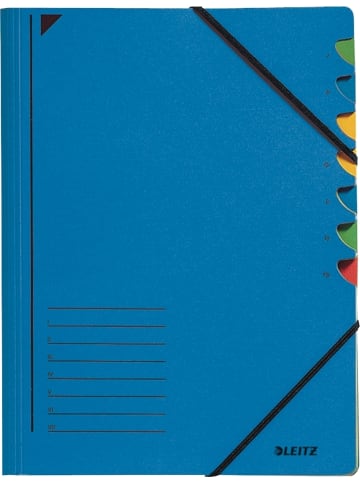 Leitz Ordnungsmappe A4 7 Fächer Colorspankarton blau