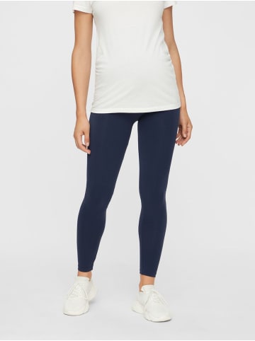 mama licious Umstands Leggings Bauch Yoga Hose für Schwangere in Navy
