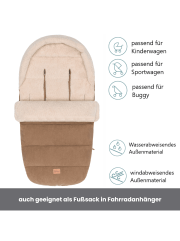 fillikid Winterfußsack Atlas Cord Exklusiv in Taupe