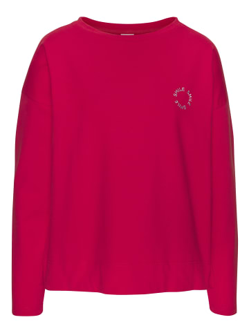 LASCANA Sweatshirt in rot-flieder