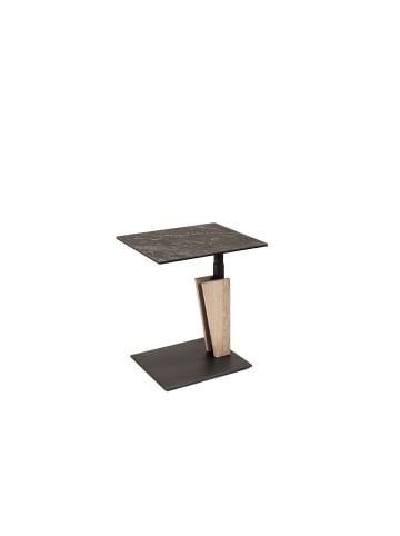 58 aufm Kessel BEISTELLTISCH Cella 55x47x47 höhenverstellbar Wildeiche/Nero