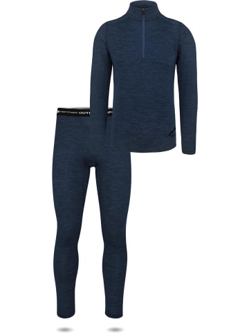 Normani Outdoor Sports Herren Merino Langarmshirt und Hose Canberra/Sydney in Navy