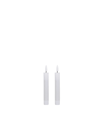 Chic Antique Dinnerkerze Stabkerze LED 2er in weiss