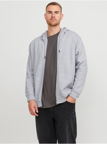 JACK & JONES PLUS Kapuzenjacke in Light Grey Melange