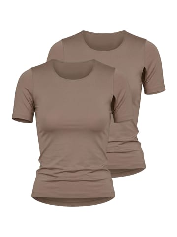 Nina von C. 2er Pack Halbarm Shirt in noisette