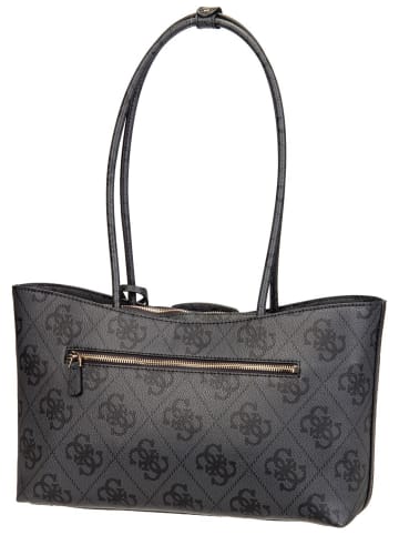 Guess Shopper Janie Logo Girlfriend Carryall in Coal Logo