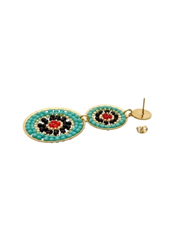IZIA Women Earrings in Turquoise Multicolor