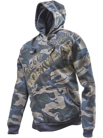 Uncle Sam Hoody in oliv camouflage / schwarz