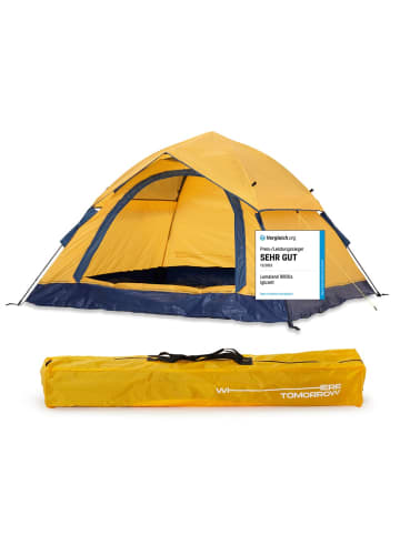 Where Tomorrow leichtes Pop Up Wurfzelt 3 Personen gelb/blau gelb