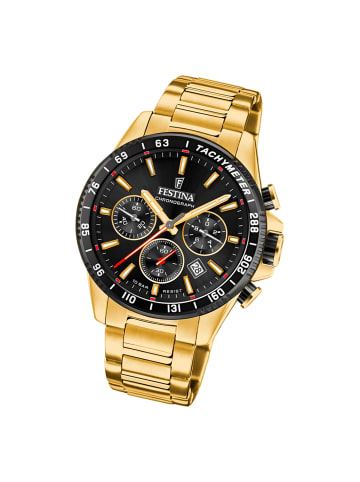 Festina Analog-Armbanduhr Festina Timeless Chronograph gold groß (ca. 45mm)