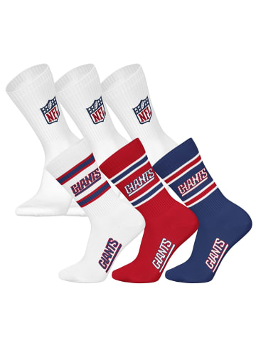 NFL Socken 6er Pack in New York Giants 2/Weiß