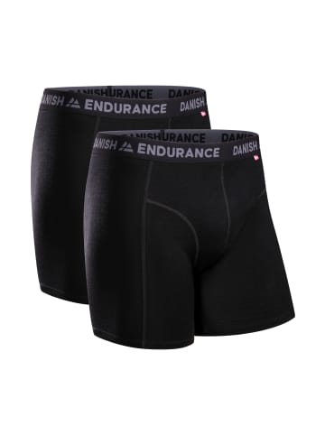 DANISH ENDURANCE Boxershorts Merino Trunks in schwarz