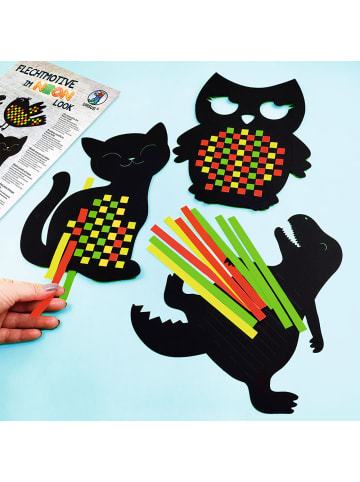 URSUS Flechtmotive Neon Look, 300g, A4, 9 Motive, 9Stk. - ab 3 Jahren
