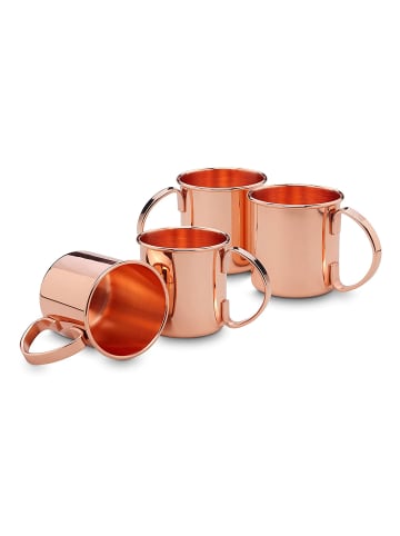 Echtwerk 4 er-Set Moscow Mule Kupferbecher 500 ml in Kupfer