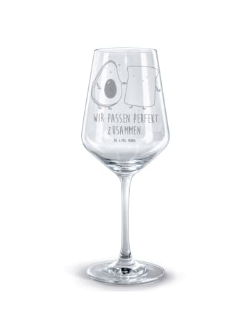 Mr. & Mrs. Panda weinglas graviert Avocado Toast mit Spruch in Transparent