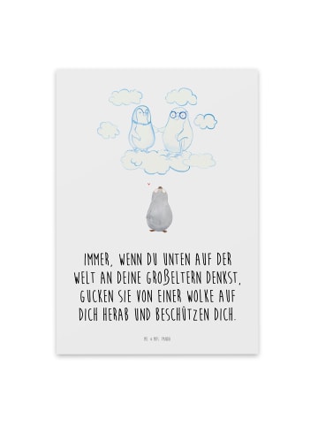 Mr. & Mrs. Panda Trauerkarte Pinguin Großeltern mit Spruch in Weiß