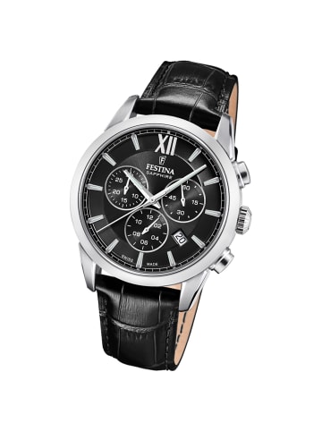 Festina Chronograph-Armbanduhr Festina Swiss Made schwarz groß (ca. 41mm)