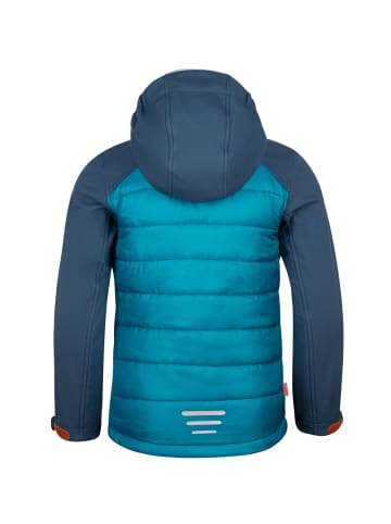 Trollkids Hybrid Softshell Jacke "Lysefjord" in Nachtblau/Dunkelblau/Zimt