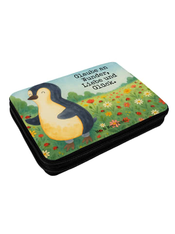 Mr. & Mrs. Panda Federtasche Pinguin Marienkäfer Design mit Spruch in Weiß