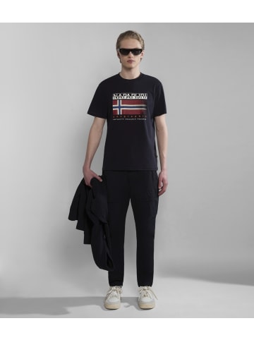 Napapijri T-Shirt "S-Kreis" in Schwarz