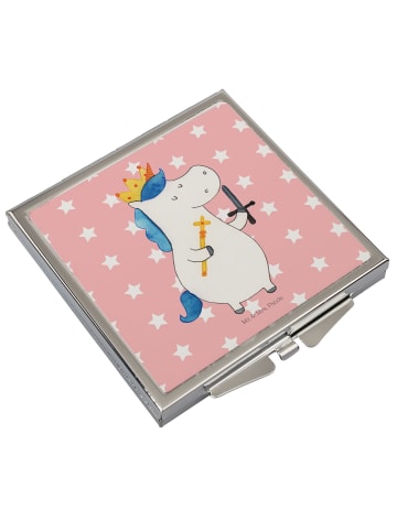 Mr. & Mrs. Panda Kleiner Spiegel Einhorn König mit Schwert ohne ... in Rot Pastell