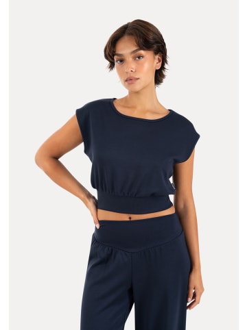 SMILODOX Crop Shirt Jorina in Dunkelblau